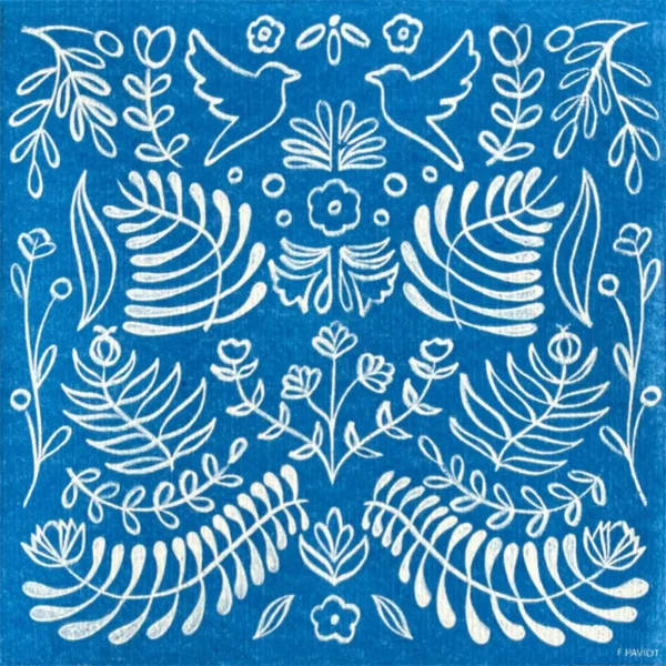 Blue Amazonia Cloth Napkins Set by Francoise Paviot blue amazonia cloth napkins se 0 1752848783 - DIVERSTIMENTI