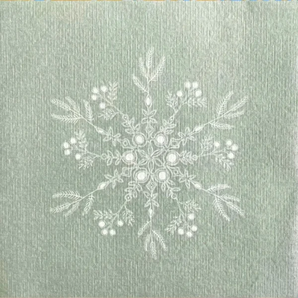 Elegant Green Snowflake Dinner Napkins by Francoise Paviot elegant green snowflake dinner 0 1752848528 - DIVERSTIMENTI