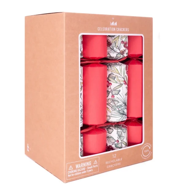 Festive Christmas Crackers with Sprig Design – 12 Pack for Parties festive christmas crackers wit 0 1752848384 - DIVERSTIMENTI